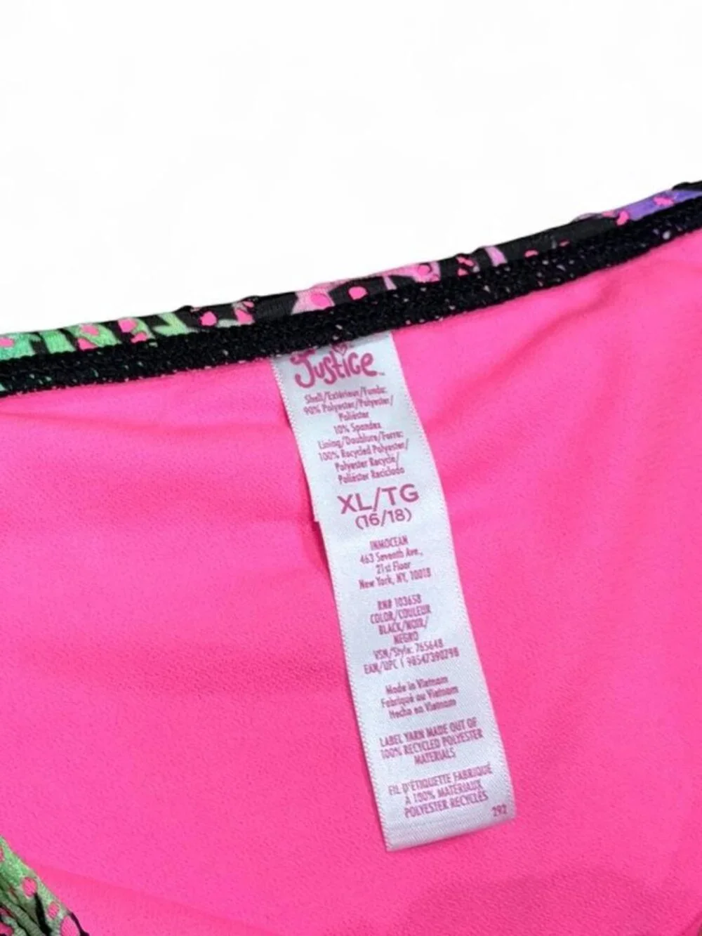 Justice Neon Palm Bikini Set